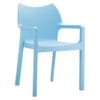 Blue Indoor or outdoor Polypropylene Stacking Arm Chair